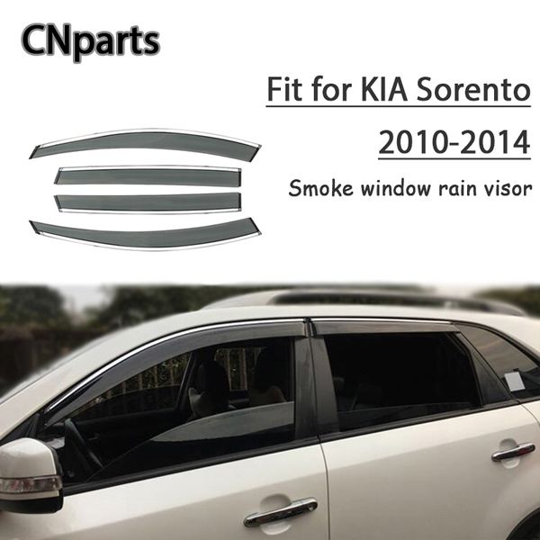 

cnparts 4шт abs для kia sorento 2010 2011 2012 2013 2014 автомобилей дым window солнцезащитный козырек keep fresh air конвекционные аксессуа