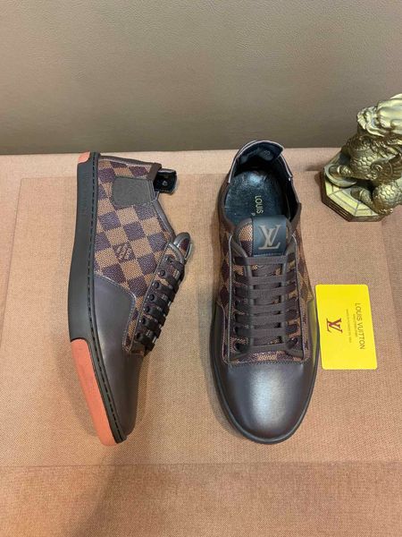

new style high-end luxury men's casual sports shoes fashion star design brand classic vintage pattern platform men's shoes size 38, Black