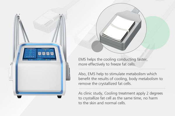 

fat ing ems cryolipolysis machine non vacuum cryolipolysis ems paddles device with 4 handlles for body slimming