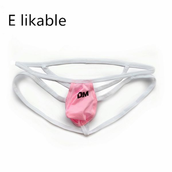 

e likable europe and the united states new fashion men's underwear comfortable breathable low waist solid color thong, Black;brown