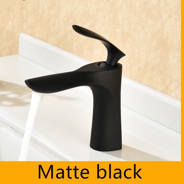 

gold / matte black solid brass bathroom sink faucet single hole cold and water mixer faucet tap