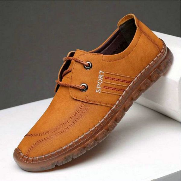 

men casual genuine leather shoes men flats moccasins handmade shoes classic comfortablesoft leather non-slip a52-68, Black