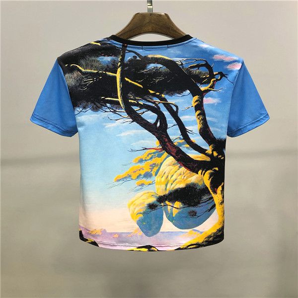 

wholesale luxury t-shirt hip-hop fashion printing1 men's designer t-shirt short sleeve high-quality men's and women's t-shirt, Black;green