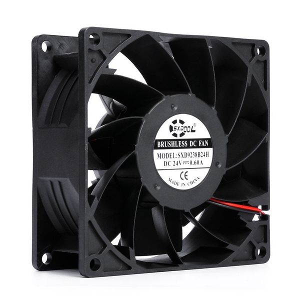 

new sxdool sxd9238b24h 92mm 92*92*38mm dc 24v 0.60a 4200rpm 108cfm server inveter axial cooling fan powerful