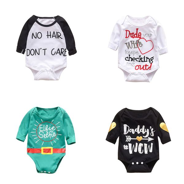 

kids designer clothes girls boys rompers christmas newborn infant long sleeve letter jumpsuits spring autum xmas baby climbing clothes c918, Blue