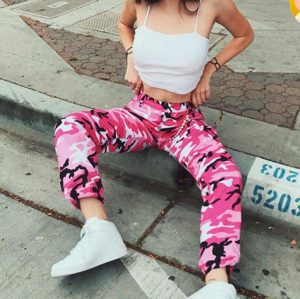 

new camouflage tooling casual pants denim harem pants, Blue