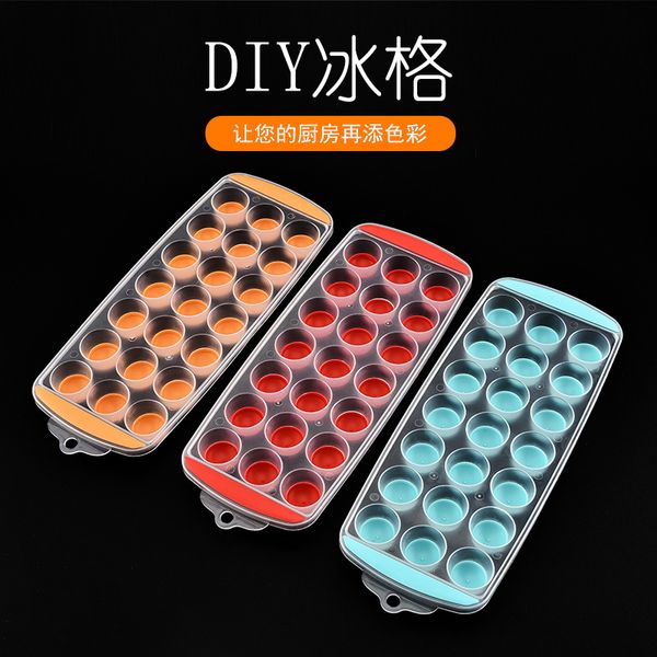 

in usa21 grids diy small ice tray cube mold pp tpr fruit ice cube maker ice cream bar kitchen accessories