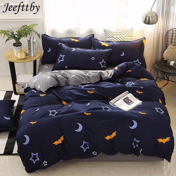 

jeefttby home textile geometric blue moon bedding sets children's beddingset bed linen duvet cover bed sheet pillowcase/bed sets