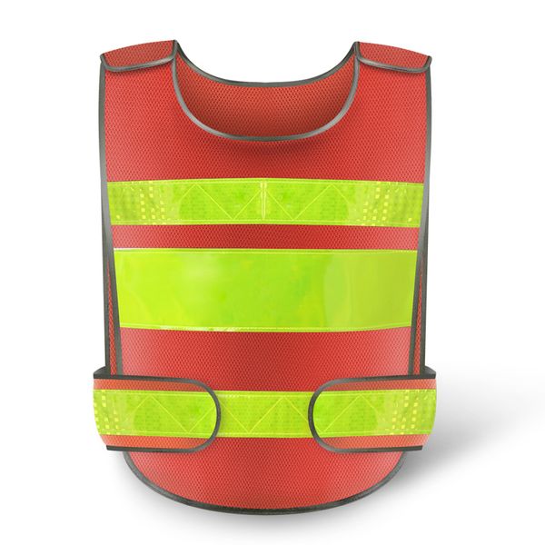 

orange reflective safety clothing reflective vest workplace road working motorcycle cycling sports outdoor print logo #001