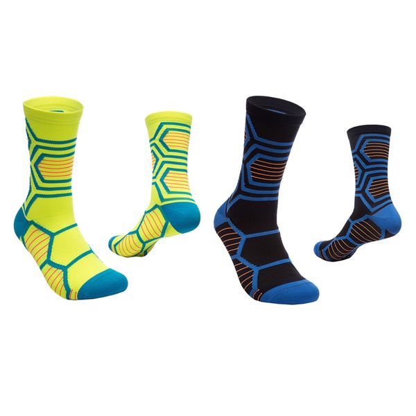 

2 пары спортивных компрессионных носков до середины икры, лучшие гольфы для бега, White;red