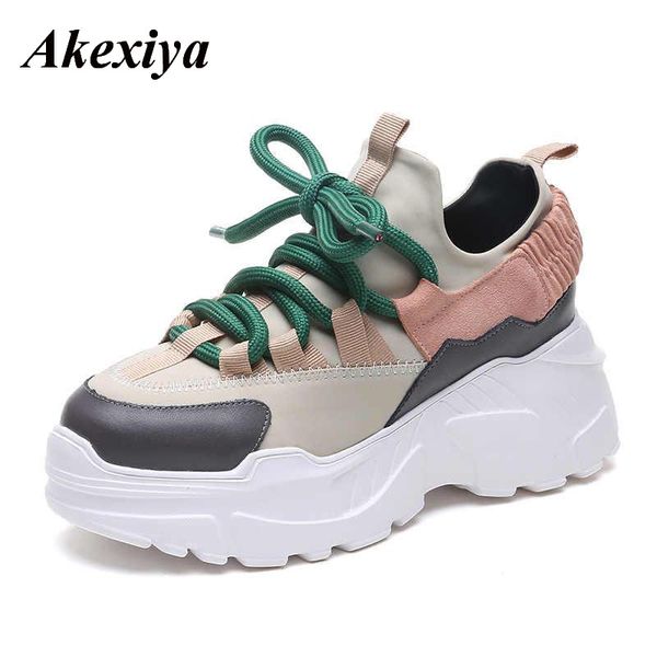 

2019 spring autumn women casual shoes comfortable platform woman sneakers ladies trainers chaussure femme tenis feminino 8cm