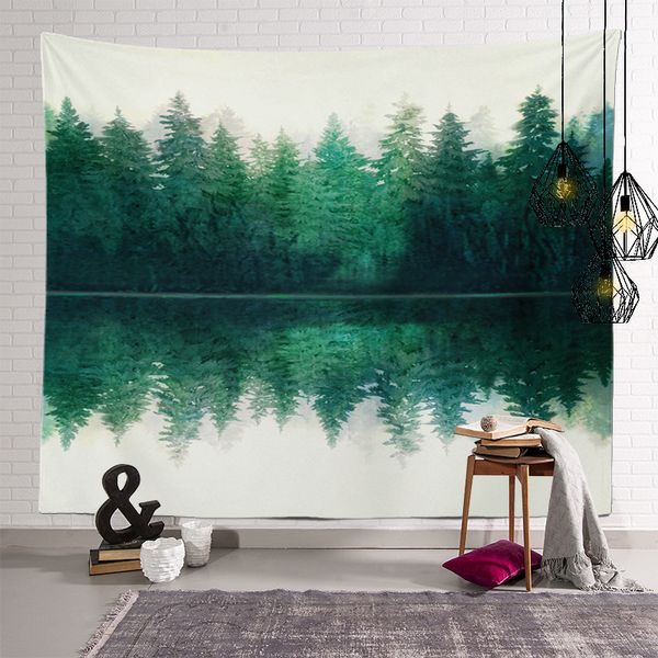 

scenic landscape of secluded forest tapestry simple tapestry wall hanging for home decoration living room bedroom wall art tapes