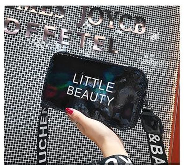 

female 2020 newset ins wild messenger wide shoulder strap laser small square bag shoulder bags