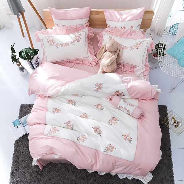 Princess Style Luxury Egyptian Cotton Bedding Set Queen King Size