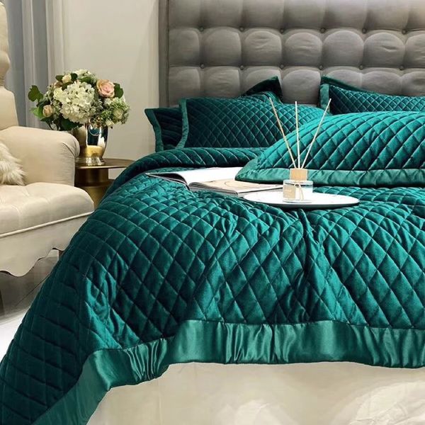 

high precision plus velvet толстые простыня ab side silk velvet blanket роскошный домашнее украшение king bed cover пододеяльник set 3шт / н