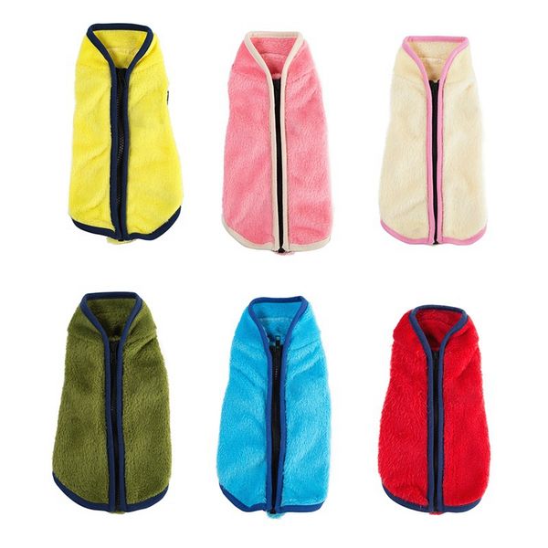 

pet turtleneck fleece vest solid pet clothes zip up dogs yorkshire terrier costumes for small dogs dog vests