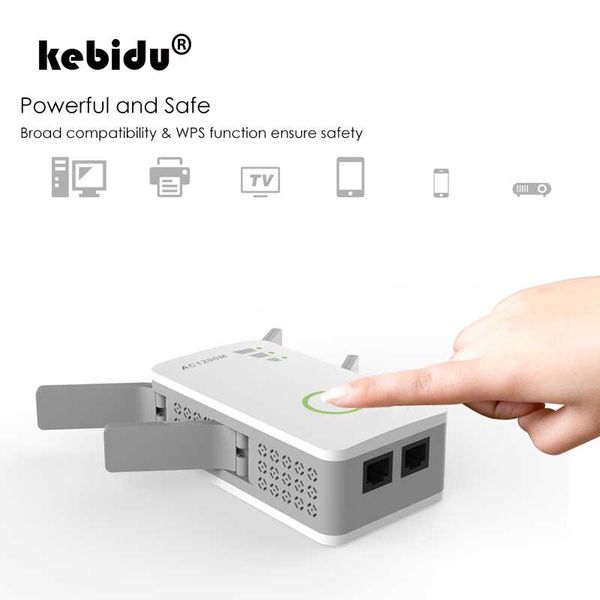 

kebidu ac1200m 2.4ghz 5ghz dual band ap wireless wifi range ac extender router wps with 4 external antennas