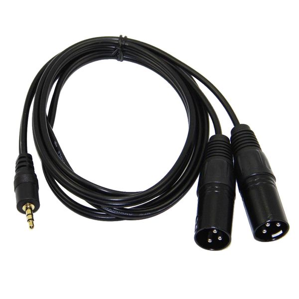 

profession 1/8 inch trs male to dual xlr male splitter patch cable black