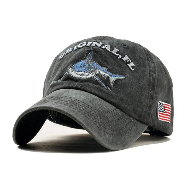 

mounchain embroidered pattern baseball helmet cap denim sun shade baseball hat for women baseball cap for men shark caps