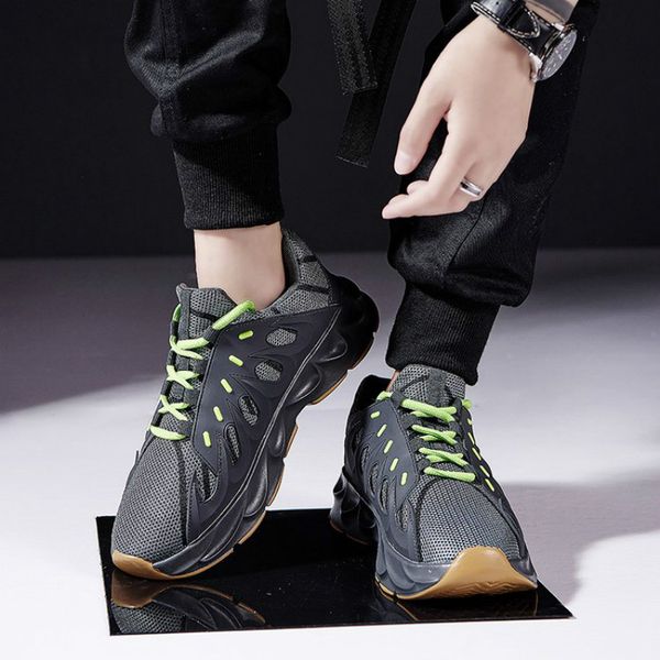 

hip hop harajuku autumn sneakers men breathable mesh casual shoes men comfortable fashion eva tenis masculino adulto sneakers, Black