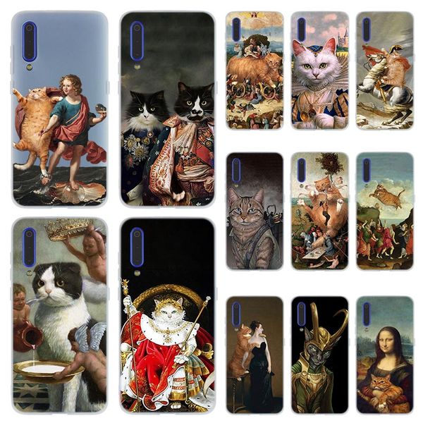 

fashion soft tpu phone case cover for coque xiaomi redmi 4x 4a 6a 7a y3 k20 5 plus note 8 7 6 5 pro funny pat cat art