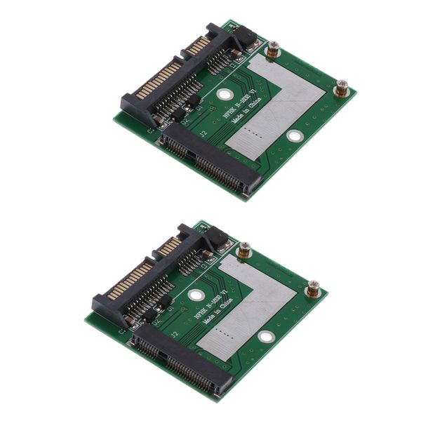 

2pcs mini msata ssd to sata adapter converter card module board for laptop