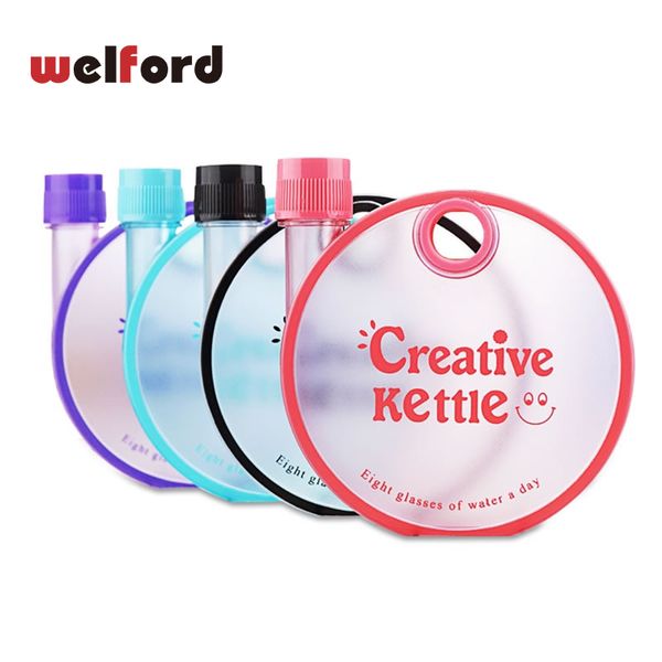 

350ml creative portable water sport water bottle outdoor hiking tour climbing camp round shape kettle drinkware my small bottle