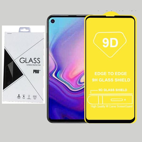 Vollständige Abdeckung 9D 21D gehärtetes Glas Displayschutzfolie AB Kleber FÜR MOTOROLA MOTO E6 E6 PLUS E6S One ZOOM One Vision Action P50 100PCS Einzelhandelsverpackung