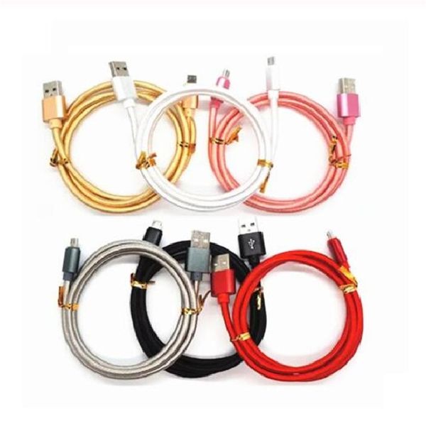 

тип с usb-с микро v8 кабелем ой ой ой od 5.0 ​​толстых плетеных данными из нейлона сплава зарядки кабелей для samsung s6 s7 край s8 s9 htc a