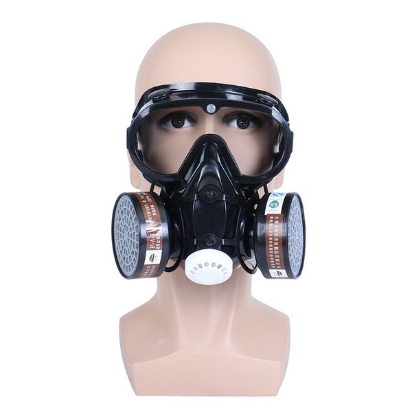 

100% new brand respirator gas mask safety chemical anti-dust filter military eye goggle set workplace safety protection
