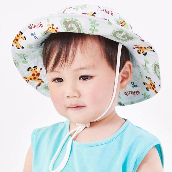 

baby sun hat adjustable chin strap outdoor toddler swim beach pool cap kids upf 50+ wide brim summer play bucket hat apr18, Yellow