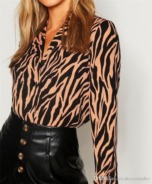 

autumn women casual shirt spring and summer v neck printed long sleeved chiffon blouse ladies clothing, White