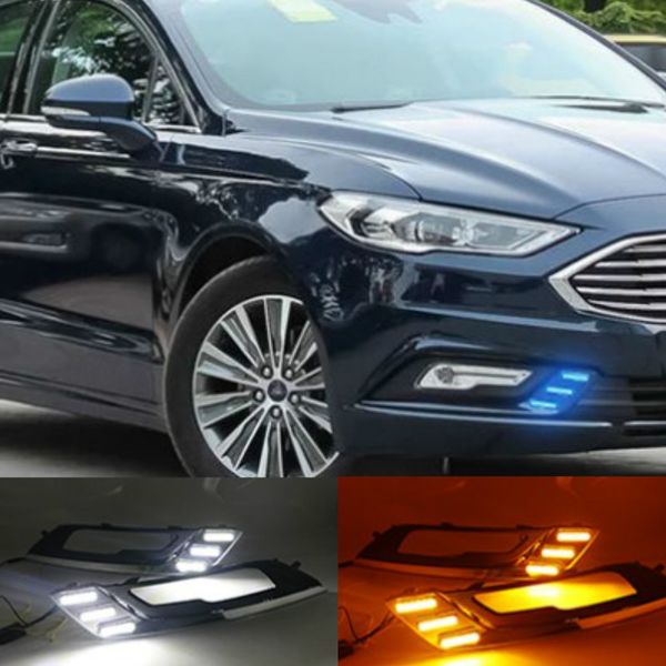 

1set led drl fog lamp daytime running light daylight waterproof styling light for fusion mondeo 2017 2018