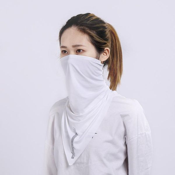 

cycling face mask uv protection riding head scarfs warm triangle towel bicycle summer sun protect moisture dust-proof scarf 2020, Black