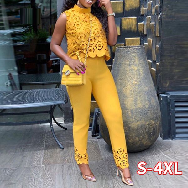 

women streetwear turtleneck lace hollow out & pants set spring autumn elegant solid short and long pants two piece set, White