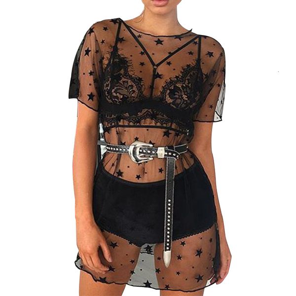 

женщины рубашка женщины рубашка sexy mesh ster топ zomer топы корт mouw o халс t shirt цварт футболки двери lange рубашки, White