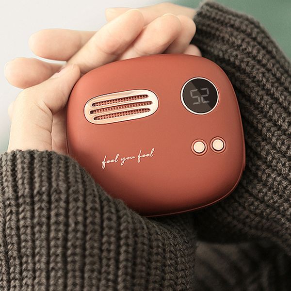 

52 degree centigrade hand warmer cute power bank 5000mah mini powerbank for xiaomi iphone lg cell phone portable charger battery