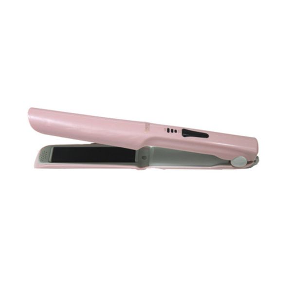 

sanq 2 in 1 wireless hair curler straightener mini charging hair curler usb straight straightener style tooling a24, Black