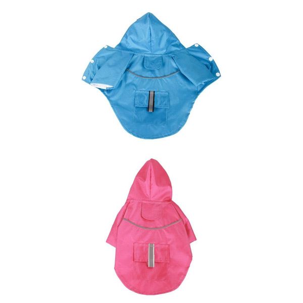

2pcs/set fashion pet dog waterproof raincoat hooded jacket for dogs puppy