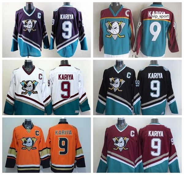 

фильм 1993 года сбора винограда paul kariya anaheim mighty ducks jerseys черный фиолетовый красный дом в гостях все сшитые высокое качество, Black