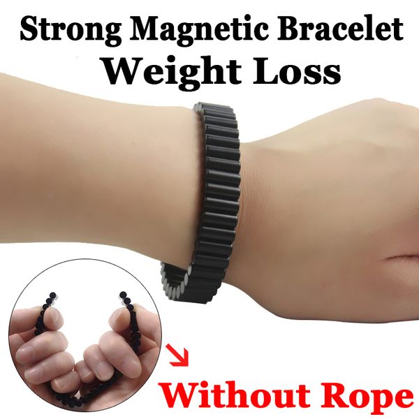 

black permanent rare earth neodymium magnets strong magnetic germanium therapy health watchband for man punk jewelry smb1001, Golden;silver