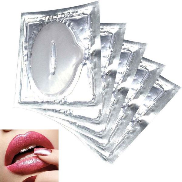 Colágeno Cristal Bip Máscara Membrana Membrana Mudência Essência Lip Lip Cuidados Pele Repair Lip White Máscara Hidratante Máscara Patches