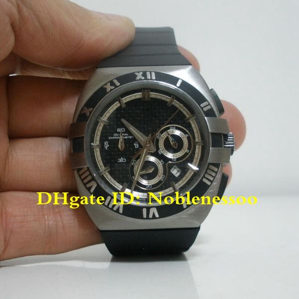 

мужской классический двойной орел коаксиальный хронограф часы 41 мм черный циферблат 121.92.41.50.01.001 кварцевые резинки мужские часы, Slivery;brown