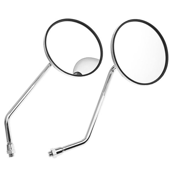 

2pcs 10mm modified universal motorcycle rearview mirror round iron side mirror left and right for motorbike motorcycle