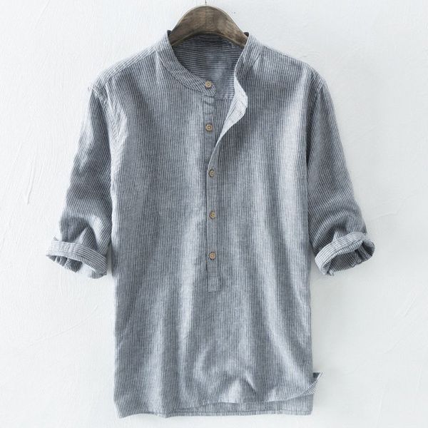 

2020 casual fashion mens shirts summer style striped printed men dress shirt mid sleeve summer style outfit shirts men 5xl, White;black