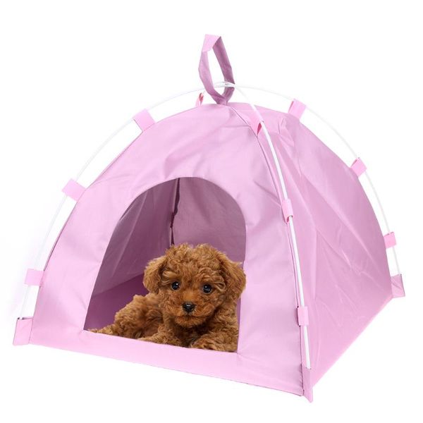 

waterproof oxford pets houses tent dog cat playing bed portable folding mat toy dog house puppy kennel tents cats nest