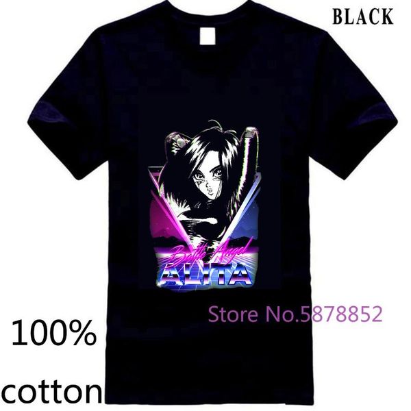 

alita battle angel science fiction men's black for men men's t shirt t-shirt tees 100% cotton 3xl 4xl 5xl short sleeve, White;black