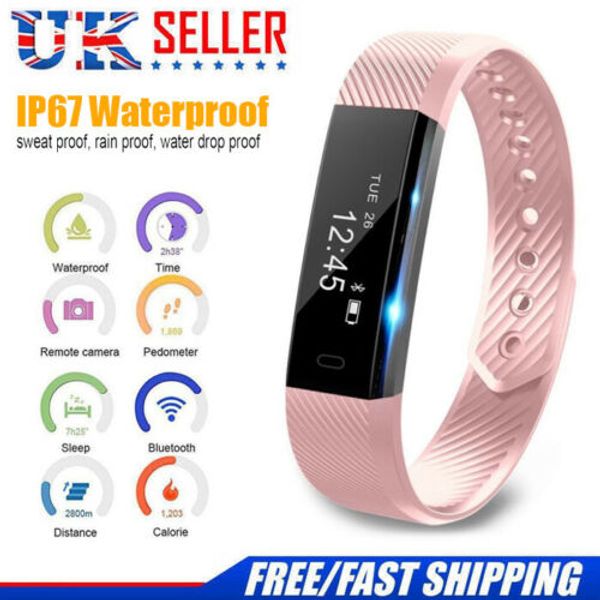 

smart bluetooth fitness activity tracker watch pedometer wristband fit-bit style with sleep monitor,sedentary reminder,pedometer