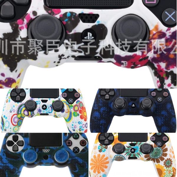 

4qz4u консоли gamepad кожа случае крышка для dualshock 4 ps4 ps4 про тонкий силиконовый контроллер caps ручка ручка противоскользящим джойст