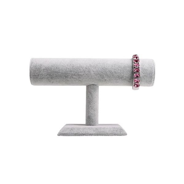 

1pc jewelry rack t shape stylish t shape organizer display stand rack watch bracelet bangle holder, Black